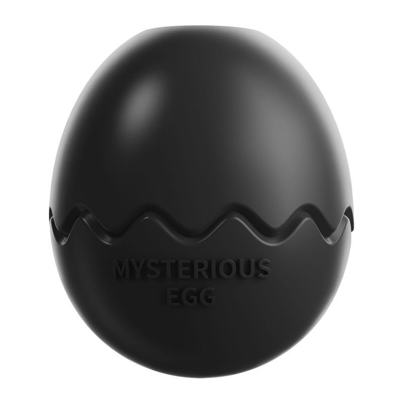 Black Mysterious Egg Slow-Feeder Treat Dispenser for Dogs – Food-Grade TPR Interactive Toy with 7 Internal Feeding Posts, Freezable and Dishwasher-Safe Design - Image 1