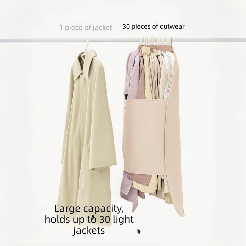 Pink Foldable Hanging Compression Board for Wardrobe Organization – 90×58 cm Ultra-Thin Garment Organizer with Adjustable Side Straps and Top Buckle, Holds Up to 30 Thin Jackets - Image 3