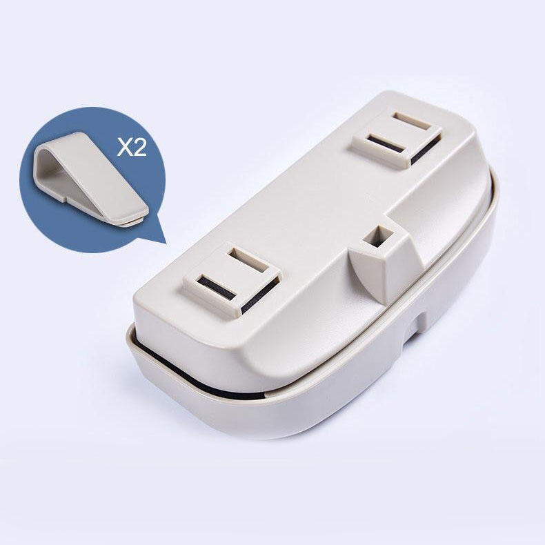 Black Universal Car Sun Visor Glasses Case, No-Damage Installation Sunglasses Holder, Protective Eyewear Storage Box for Car Interior Accessories - Image 2