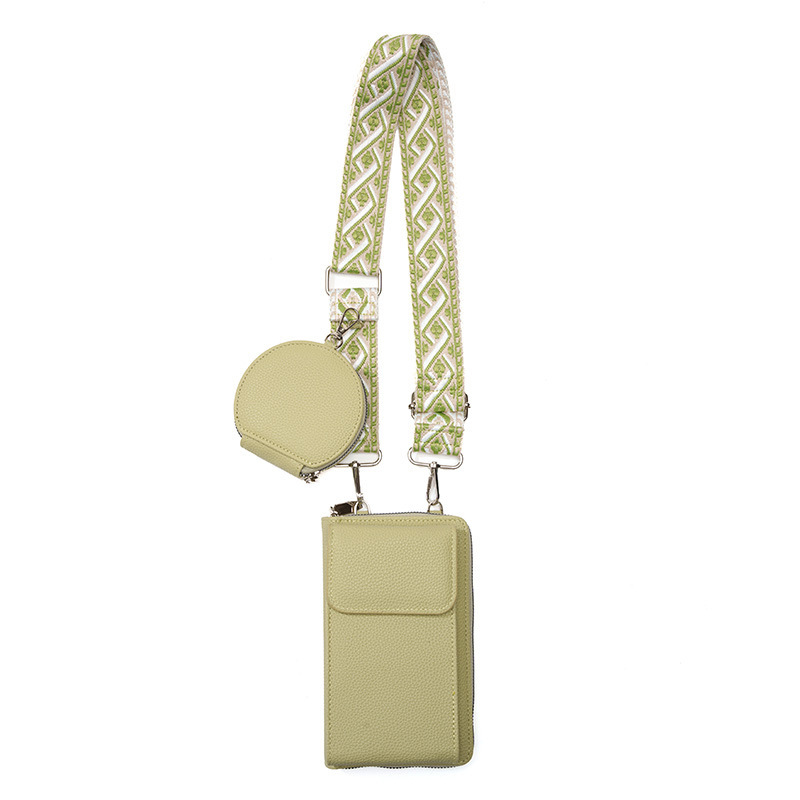 Green Women's Multi-Functional Crossbody Phone Bag with Detachable Coin Purse, PU Leather Shoulder Bag with Credit Card Slots, Stylish Minimalist Design for Daily Use - Image 1