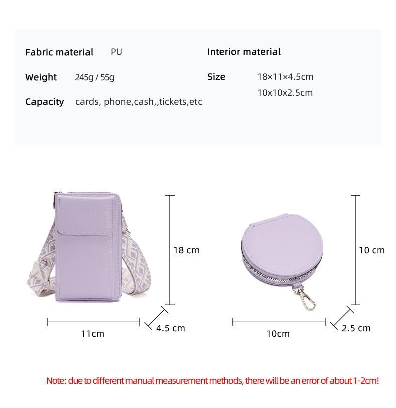 Green Women's Multi-Functional Crossbody Phone Bag with Detachable Coin Purse, PU Leather Shoulder Bag with Credit Card Slots, Stylish Minimalist Design for Daily Use - Image 4