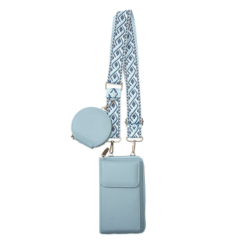 Blue Women's Multi-Functional Crossbody Phone Bag with Detachable Coin Purse, PU Leather Shoulder Bag with Credit Card Slots, Stylish Minimalist Design for Daily Use - Image 1