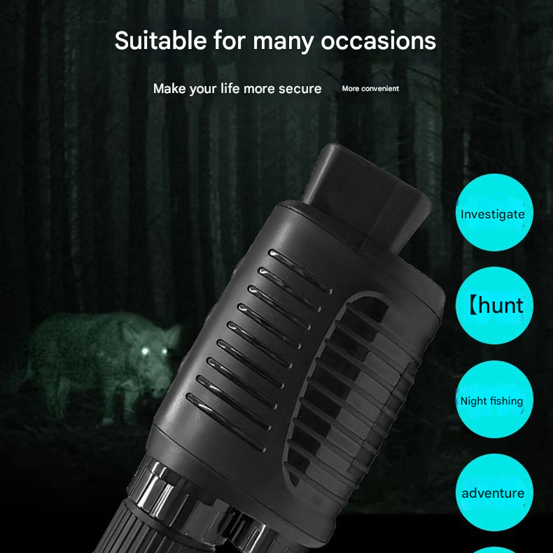 R7 Monocular Night Vision Device with 10x Digital Zoom 2.5K QHD Video Recording Infrared Night Vision for Outdoor Hunting Camping Security Surveillance - Image 3