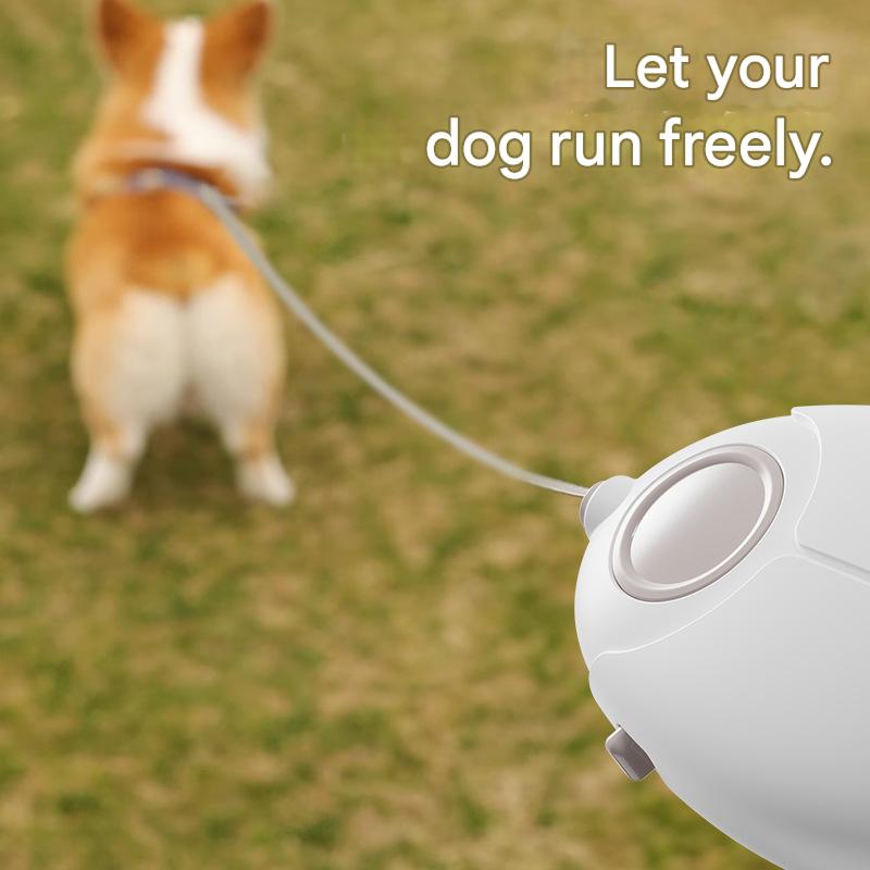 Purple Retractable Dog Leash with Luminous Rope 3M Anti-Tangle Automatic Extension Pet Walking Rope for Small to Medium Dogs Comfortable Grip and Lightweight Wrist Strap for Night Walks - Image 2