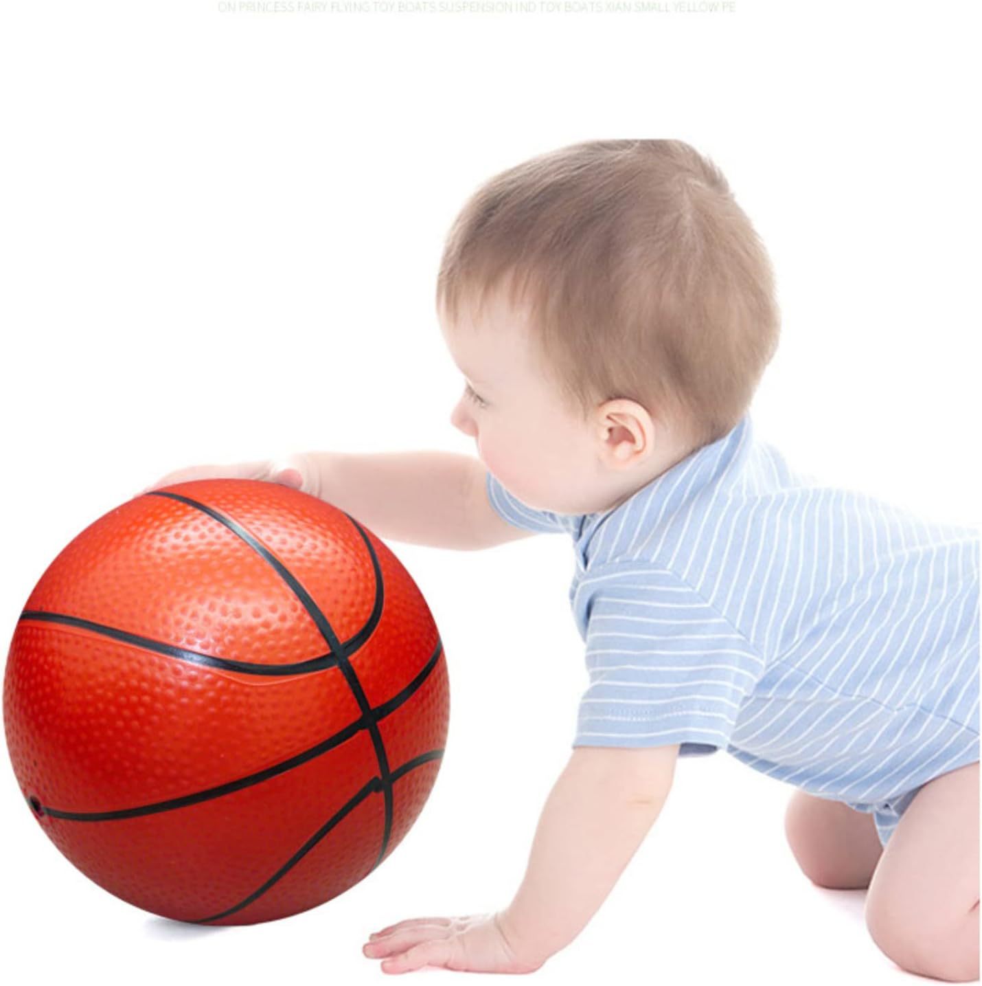 3-Pack 16cm Inflatable Sports Balls Set PVC Mini Soccer Basketball Rugby for Toddlers Kindergarten Outdoor Play Includes Hand Pump for Easy Inflation - Image 3