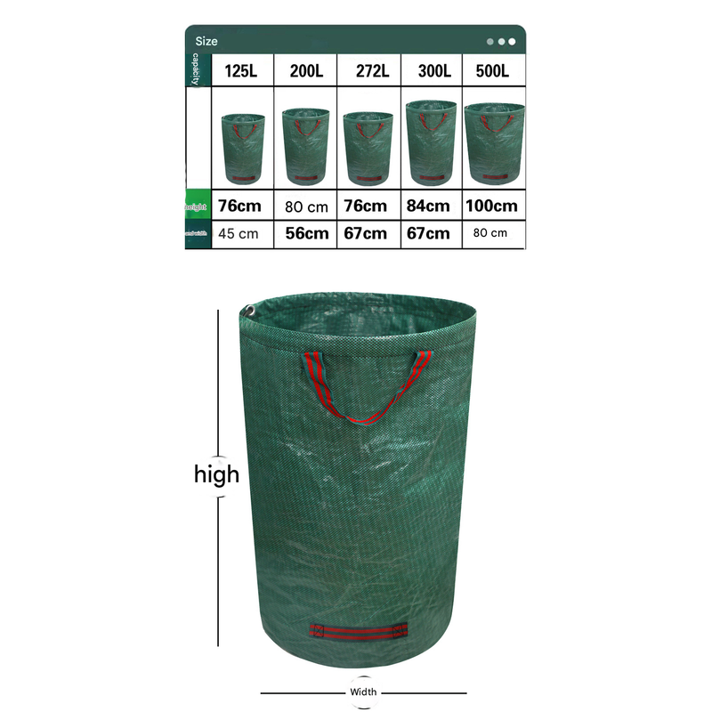 Heavy-Duty Pop-Up Garden Leaf Bag - Large Capacity PP Woven Collection Sack for Leaves, Weeds, Branches & Yard Debris(60L) - Image 5