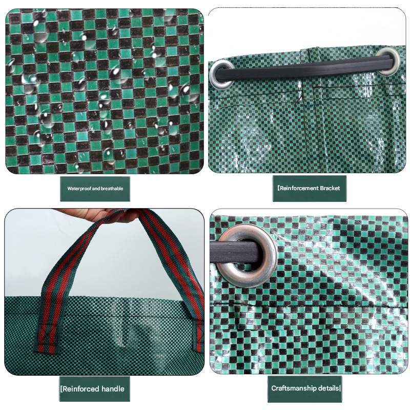 Heavy-Duty Pop-Up Garden Leaf Bag - Large Capacity PP Woven Collection Sack for Leaves, Weeds, Branches & Yard Debris(200L) - Image 3