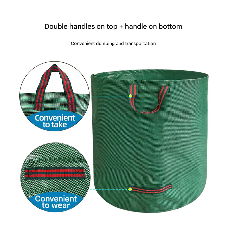 Heavy-Duty Pop-Up Garden Leaf Bag - Large Capacity PP Woven Collection Sack for Leaves, Weeds, Branches & Yard Debris(272L) - Image 2