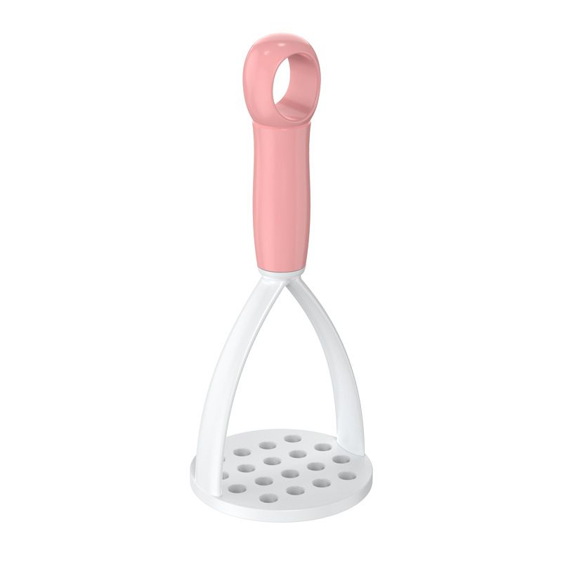 3-Pack Pink Manual Potato Masher - Baby Food Maker & Vegetable Ricer with Reinforced Arch Design, Durable PP Kitchen Tool for Mashing Potatoes, Sweet Potatoes, and Fruits - Image 1
