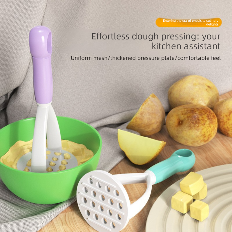 3-Pack Green Manual Potato Masher - Baby Food Maker & Vegetable Ricer with Reinforced Arch Design, Durable PP Kitchen Tool for Mashing Potatoes, Sweet Potatoes, and Fruits - Image 6