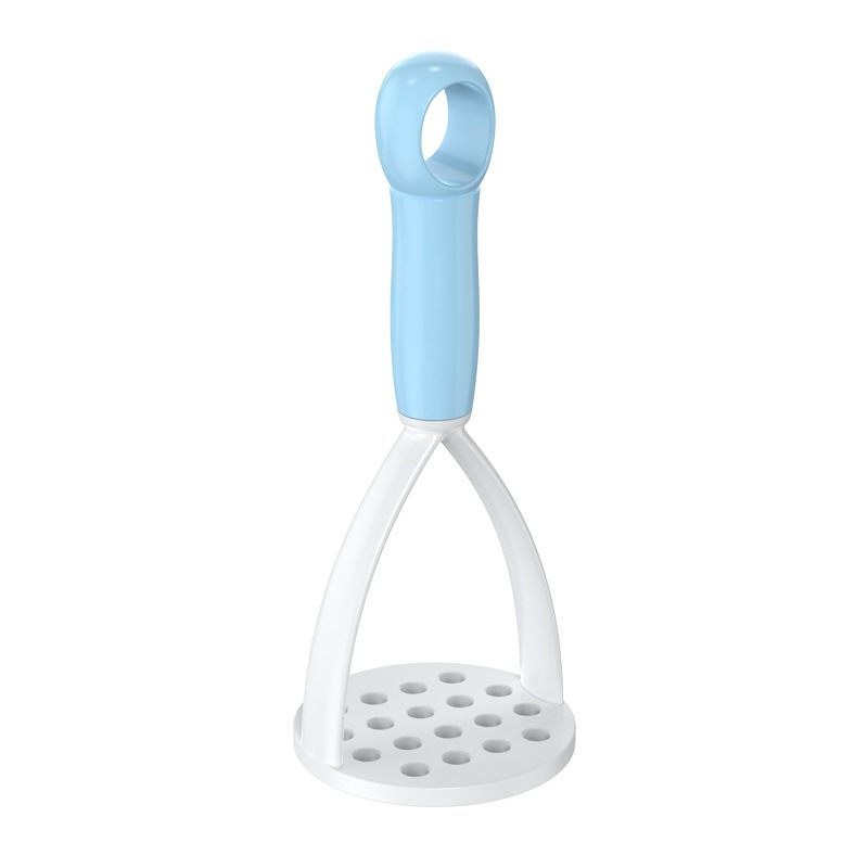 3-Pack Blue Manual Potato Masher - Baby Food Maker & Vegetable Ricer with Reinforced Arch Design, Durable PP Kitchen Tool for Mashing Potatoes, Sweet Potatoes, and Fruits - Image 1