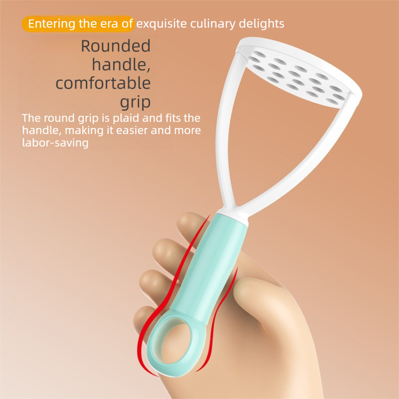 3-Pack Blue Manual Potato Masher - Baby Food Maker & Vegetable Ricer with Reinforced Arch Design, Durable PP Kitchen Tool for Mashing Potatoes, Sweet Potatoes, and Fruits - Image 2