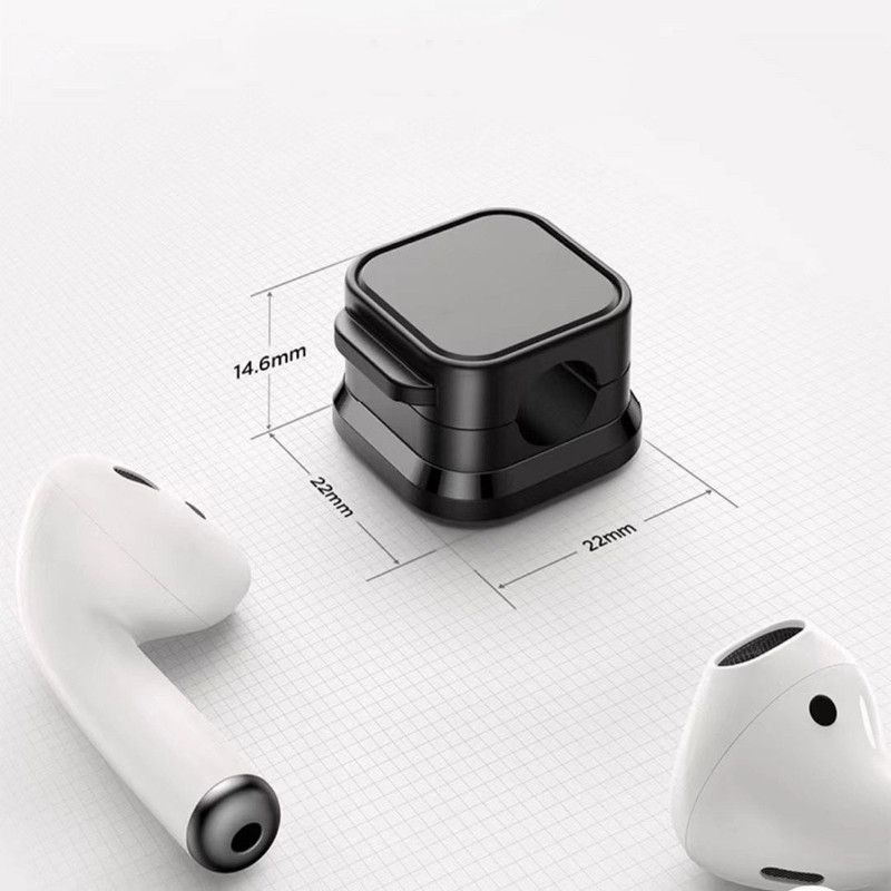 24 Pack Magnetic Cable Organizer Clips with 12 Black and 12 White Pieces, Reusable Adhesive Cord Management Holder for Desk and Car Charging Cables - Image 6