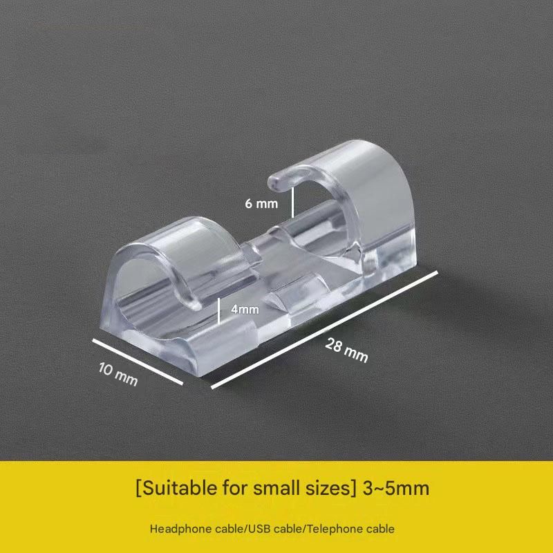 100 Pack Self-Adhesive Cable Clips Non-Marking Cord Management Holder for Desk and Car, Drill-Free Wire Fixer Solution for Local Workspaces(Small size) - Image 1