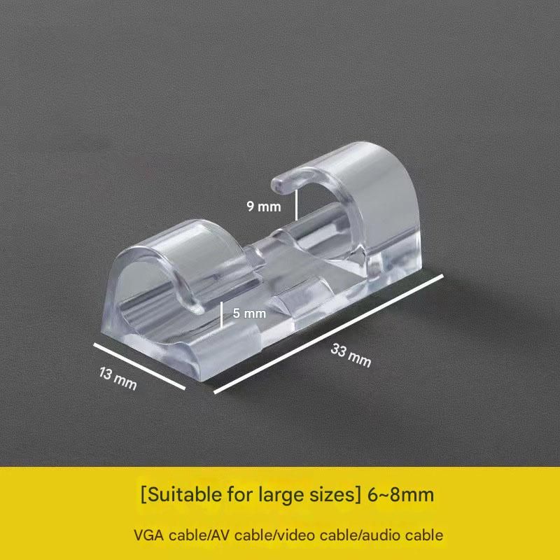 100 Pack Self-Adhesive Cable Clips Non-Marking Cord Management Holder for Desk and Car, Drill-Free Wire Fixer Solution for Local Workspaces(Large size) - Image 1
