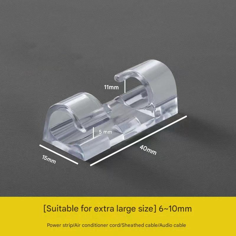 100 Pack Self-Adhesive Cable Clips Non-Marking Cord Management Holder for Desk and Car, Drill-Free Wire Fixer Solution for Local Workspaces(Extra large size) - Image 1