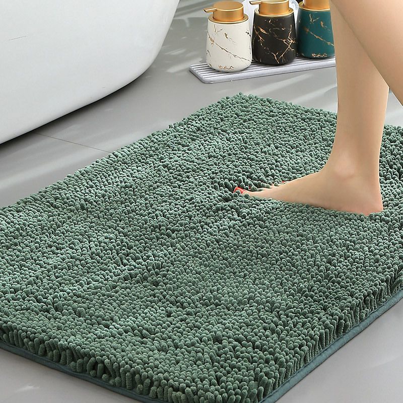 Atrovirens Thickened Chenille Bathroom Floor Mat 50x80cm Super Absorbent Non-Slip TPR Backing Rug for Shower Entrance and Washroom Soft Comfort for Local Households - Image 1