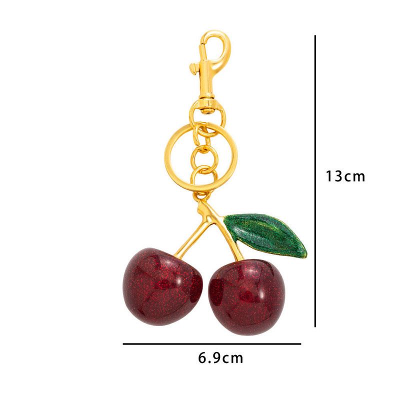 Fashionable Cherry Keychain with Fruit Pendant for Handbags and Keys Stylish Accessory Solution for Local Trendsetters(A01) - Image 1