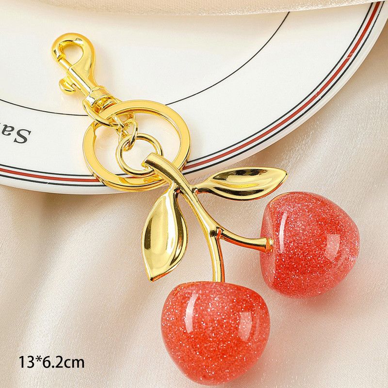 Fashionable Cherry Keychain with Fruit Pendant for Handbags and Keys Stylish Accessory Solution for Local Trendsetters(A04) - Image 1