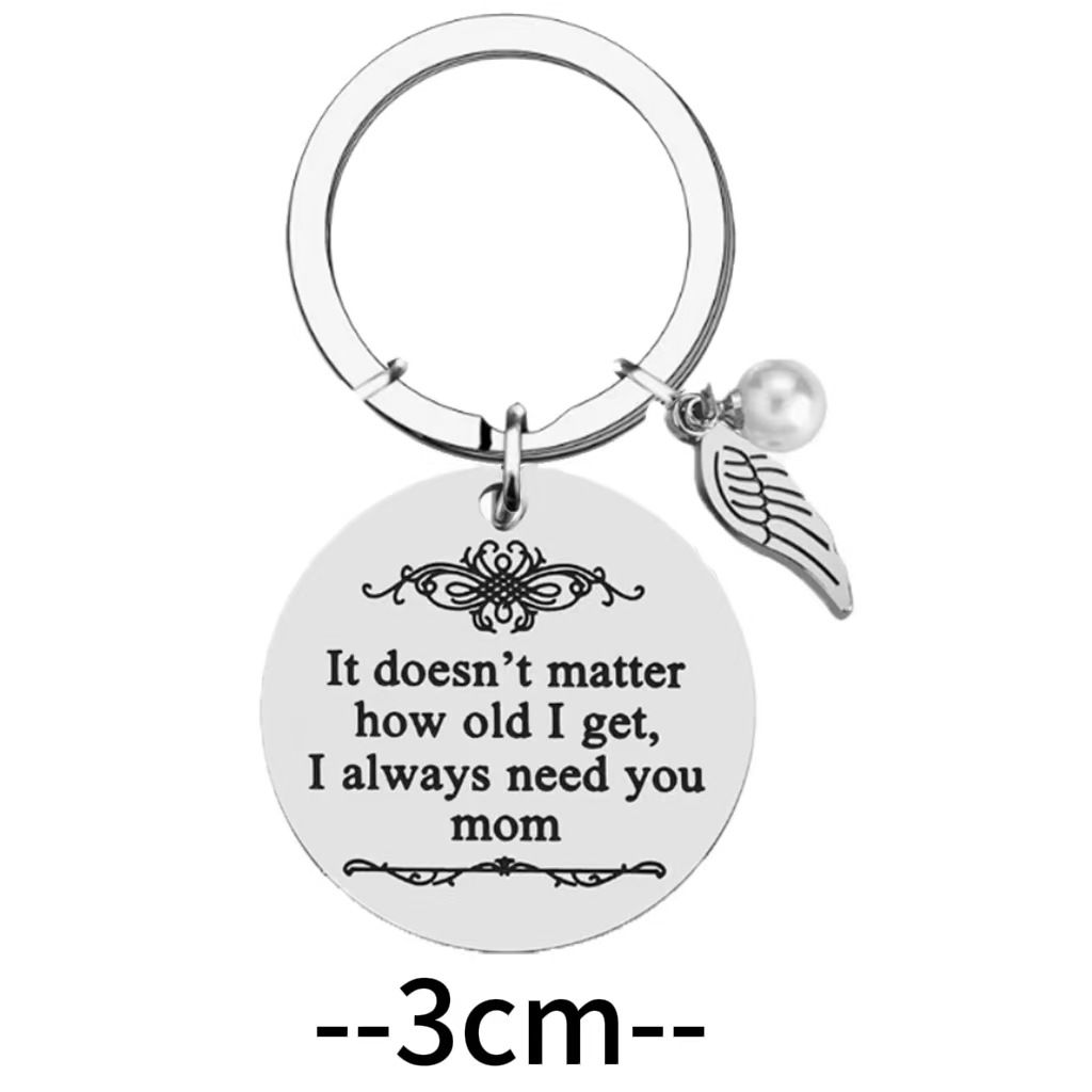 Stainless Steel Mother's Day Keychain with Gift Box and Velvet Bag Gratitude Gift for Mom Meaningful Keepsake for Local Families and Special Celebrations - Image 3