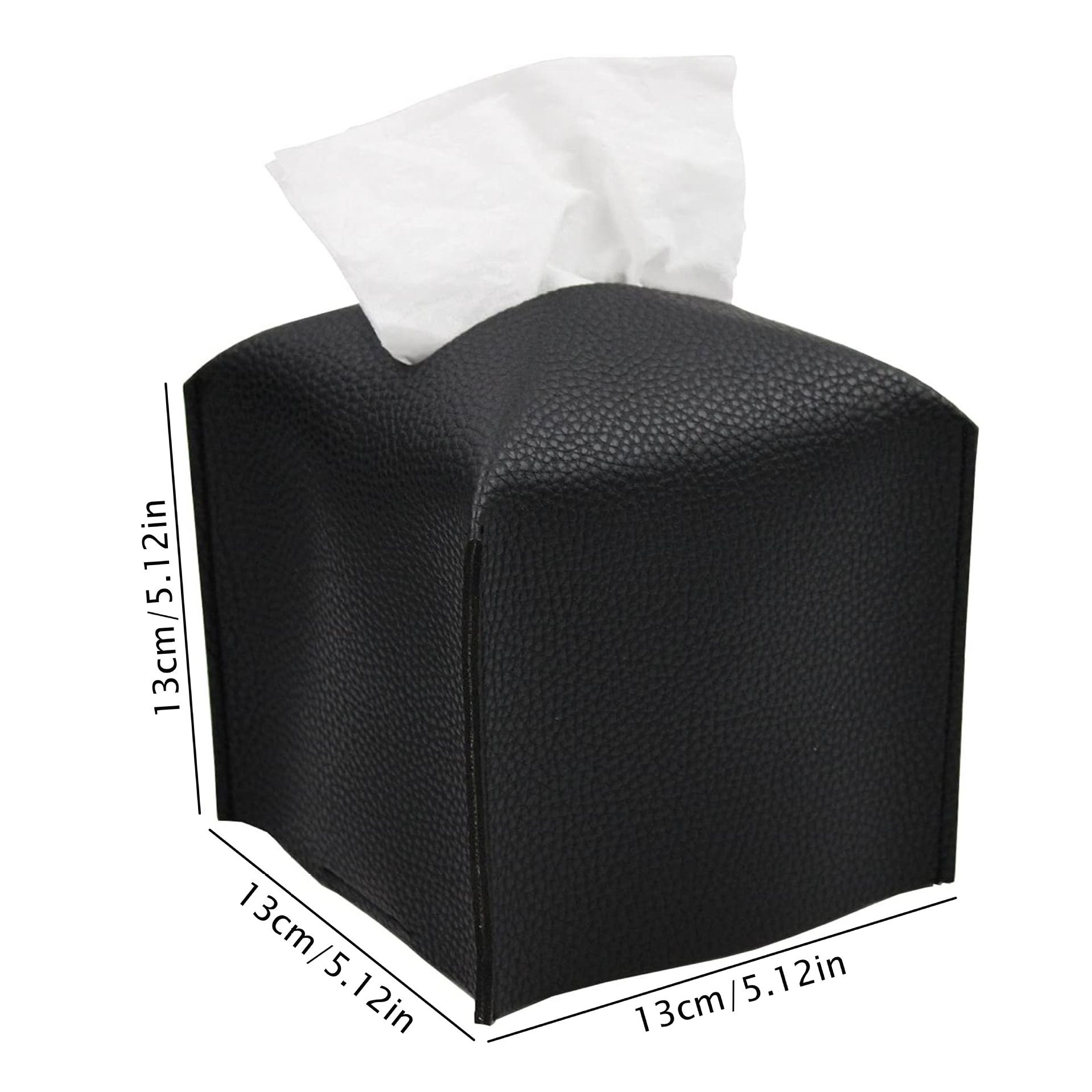 2 Pack Pink PU Leather Rectangular Tissue Box Covers Foldable Roll Paper Bag for Car Home and Bathroom Modern Storage Solution for Local Households - Image 4