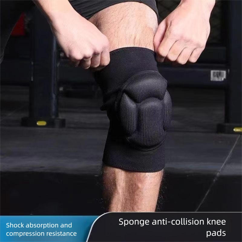 Size M Black Protective Sponge Knee Pads for Cycling and Climbing Impact Resistant Guard Pair for Sports and Roller Skating Comfort Solution for Local Athletes(1 Pair) - Image 2
