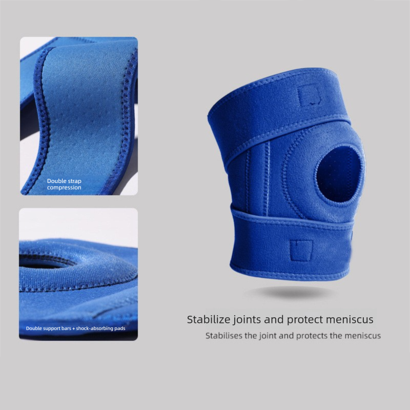 Black Upgraded Sport Knee Pads with Dual Spring Support and Shock Absorption for Basketball Cycling and Training Stabilizing Joint Compression for Local Athletes - Image 5