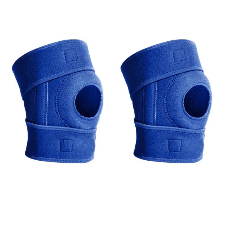 Blue Upgraded Sport Knee Pads with Dual Spring Support and Shock Absorption for Basketball Cycling and Training Stabilizing Joint Compression for Local Athletes - Image 1