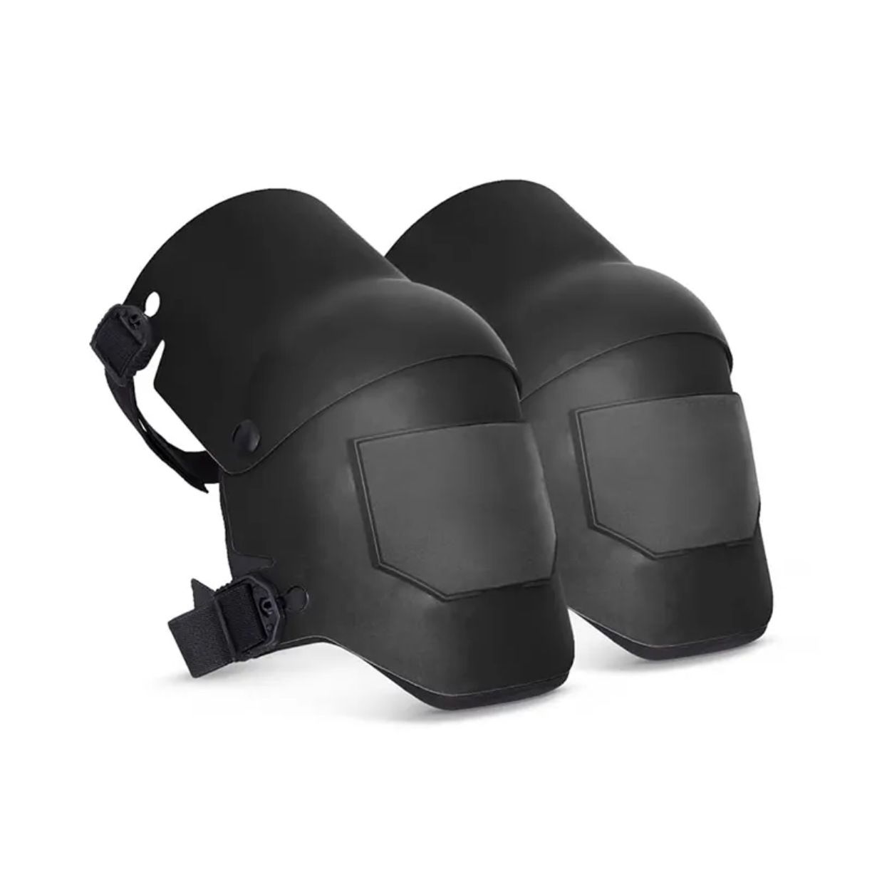 Black Professional Grade TPU Construction Knee Pads Wear-Resistant Shock Absorbing Foldable Design for Local Engineering Projects and Site Safety (1 Pair) - Image 1
