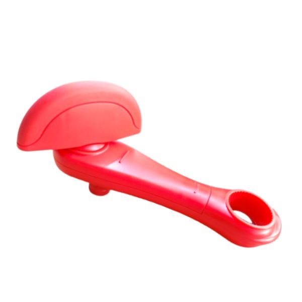 Red Multifunctional Manual Can Opener with Safe Smooth Edge Cutting Effort-Saving Design for Home Kitchen Easy Opening Solution for Local Households - Image 1