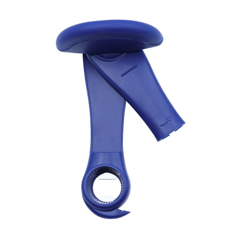 Blue Multifunctional Manual Can Opener with Safe Smooth Edge Cutting Effort-Saving Design for Home Kitchen Easy Opening Solution for Local Households - Image 1