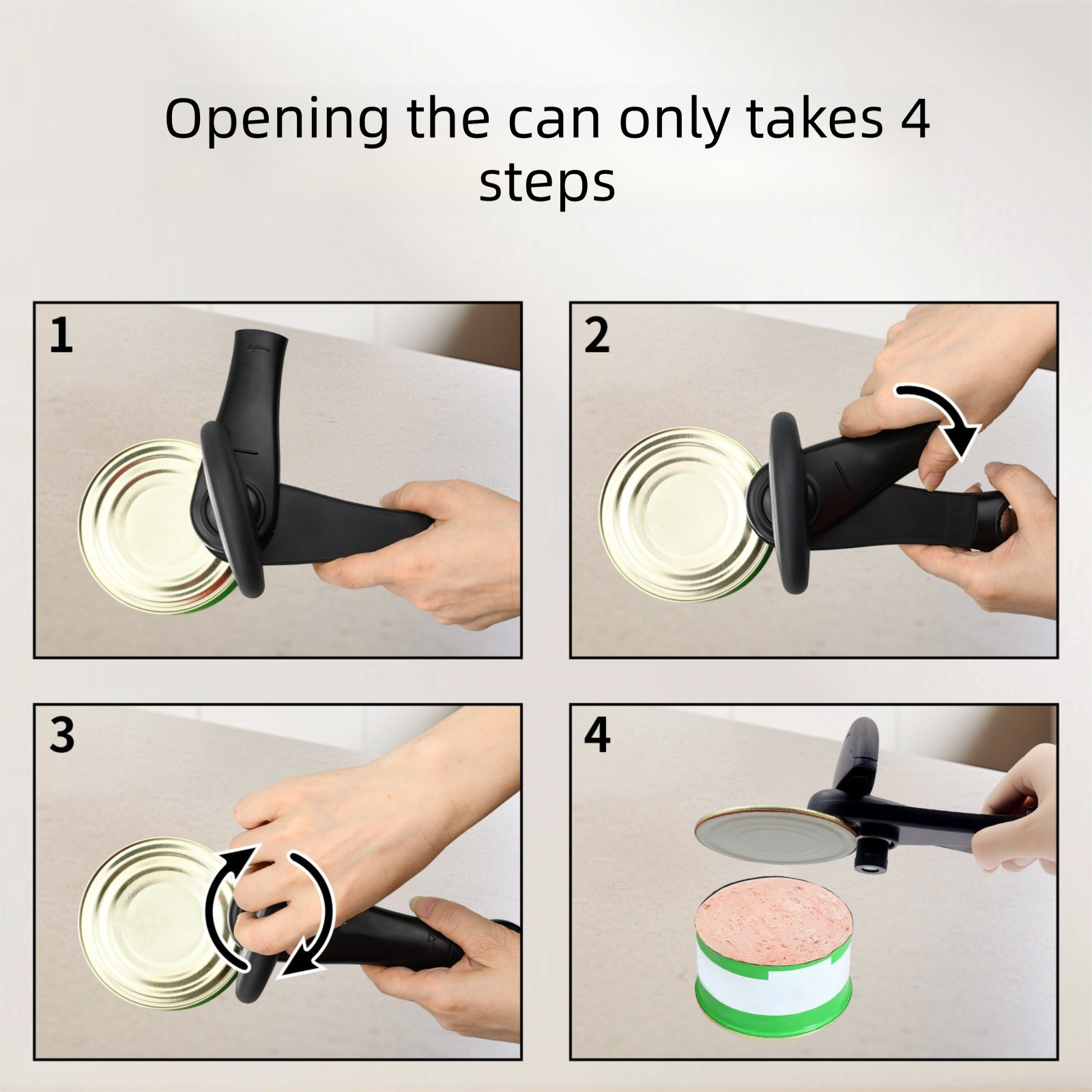 Blue Multifunctional Manual Can Opener with Safe Smooth Edge Cutting Effort-Saving Design for Home Kitchen Easy Opening Solution for Local Households - Image 3