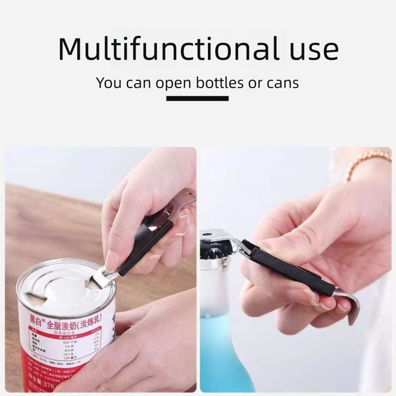 5-Pack Black Magnetic Can Opener - Heavy Duty Puncture Tool for Condensed Milk and Coconut Cream Cans - Commercial Grade Kitchen Accessory for Milk Tea Shops and Daily Home Pantry Use - Image 4