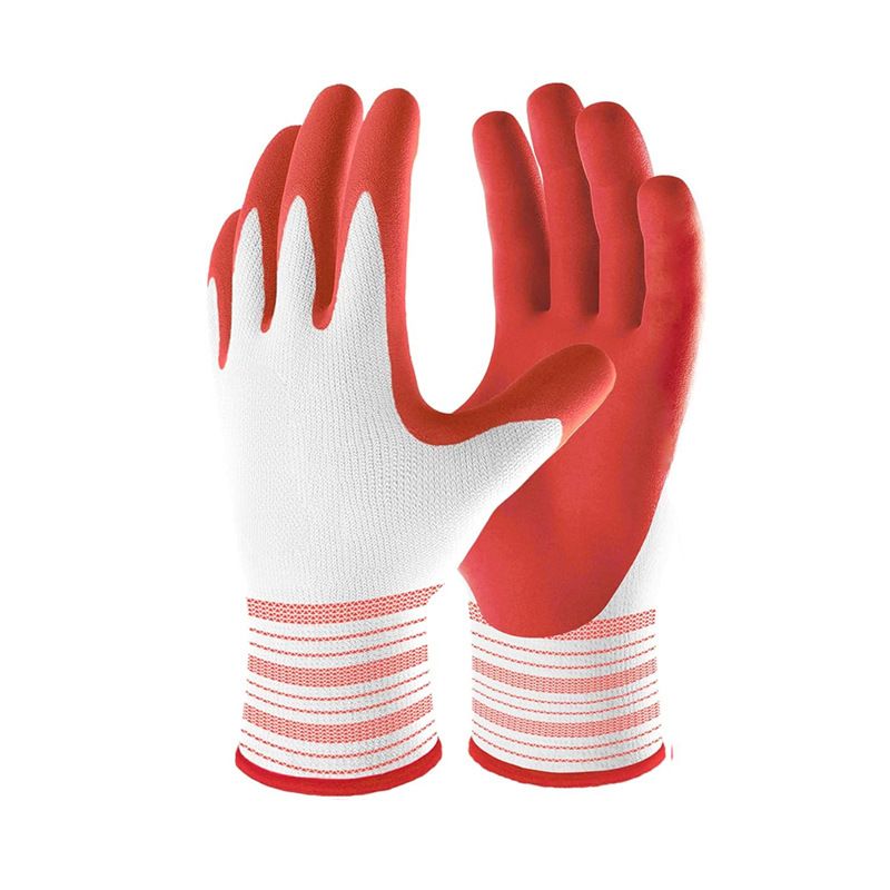 3 Pairs Red Gardening Gloves with Breathable Latex Coating - Non-Slip Protective Work Gloves for Yard Work Planting and Outdoor Maintenance - All-Day Comfort and Dexterity for Gardeners - Image 1