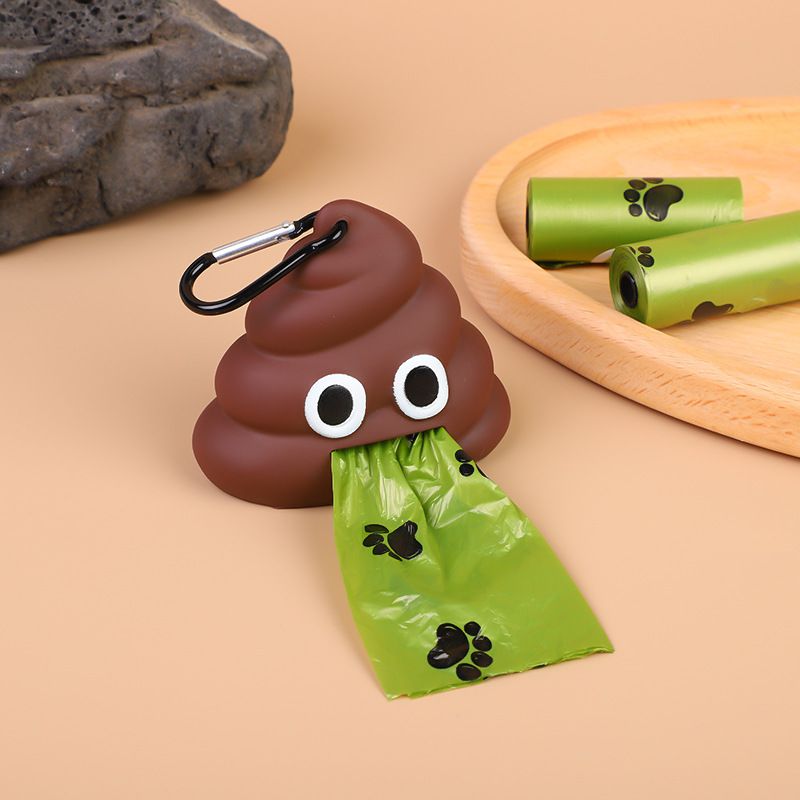 Pet Waste Bag Dispenser with 10 Rolls of Paw Printed Bags - Portable Dog Poop Bag Holder with Leash Clip, Eco Friendly Degradable Refill Rolls for Walking and Outdoor Travel - Image 1