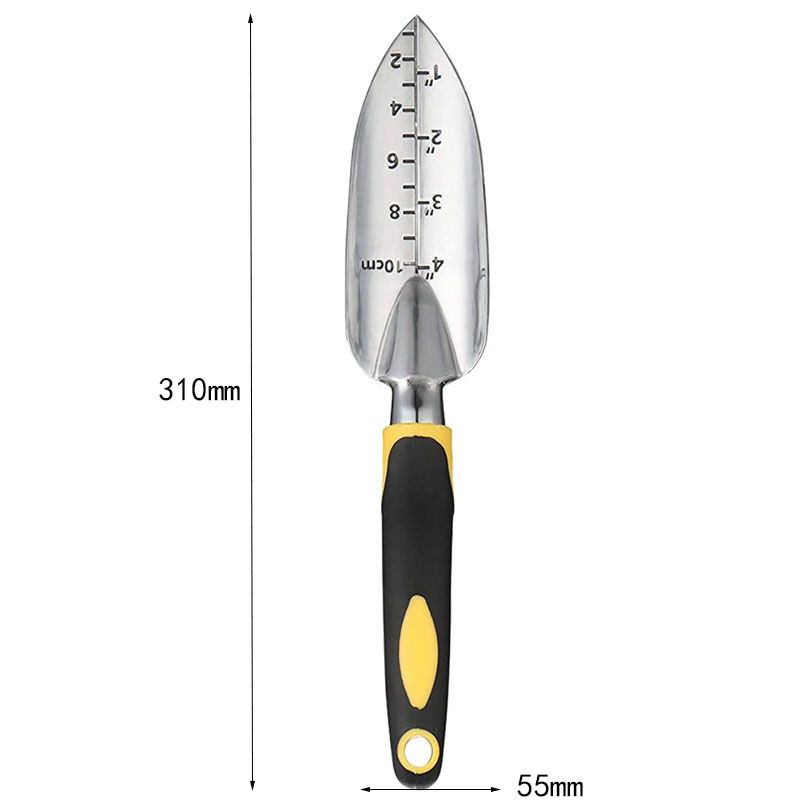 3-Piece Yellow Gardening Tool Set - Heavy Duty Aluminum Alloy with Bonus Claw Gardening Gloves - Rust Resistant Hand Trowel, Cultivator and Transplanter for Planting, Digging and Weeding - Image 3