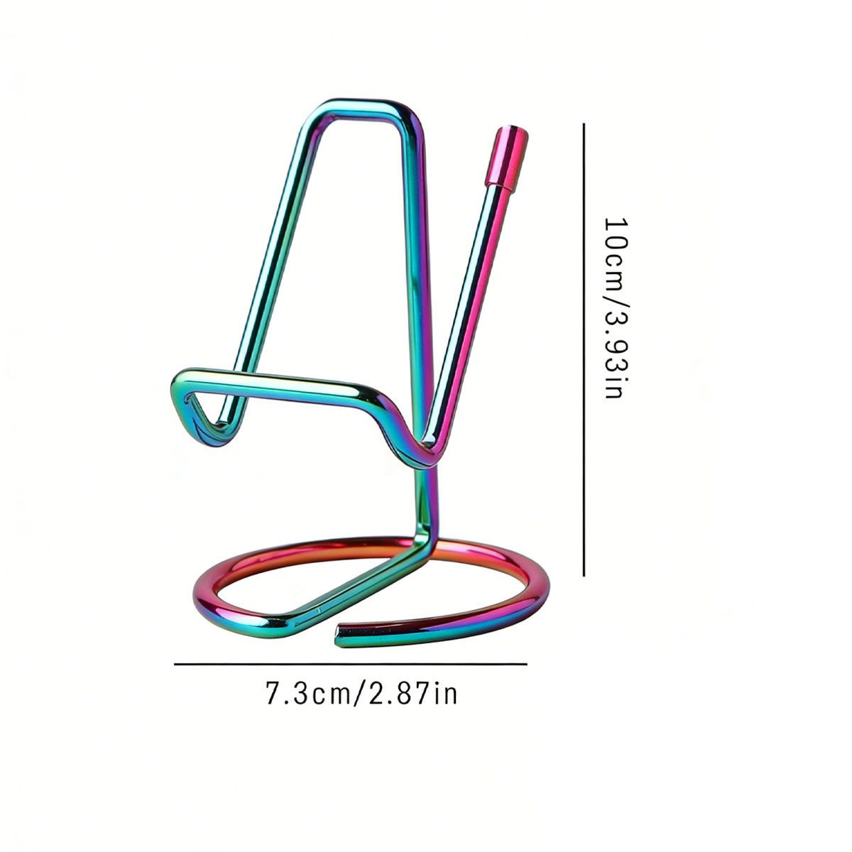 2-Pack Colorful Universal Aluminum Phone Stand - Minimalist One-Piece Metal Tablet Holder - Durable Integrated Fixed Angle Desktop Bracket, Sleek Industrial Design for Home Office and Bedroom - Image 1