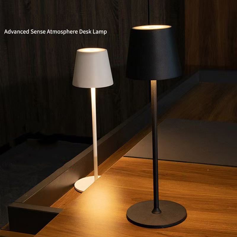 LED High-Foot Table Lamp with Touch Control - Rechargeable Dimmable Bedside Night Light for Bedroom & Living Room - Perfect Gift for Women(Black square base) - Image 3