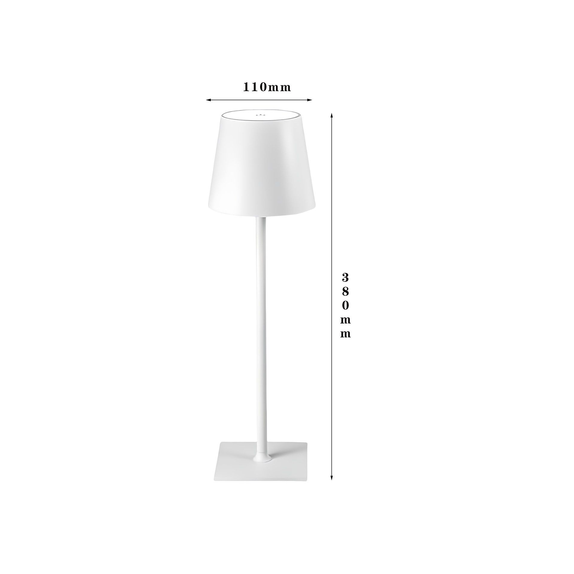 LED High-Foot Table Lamp with Touch Control - Rechargeable Dimmable Bedside Night Light for Bedroom & Living Room - Perfect Gift for Women(White square base) - Image 1