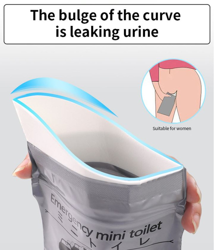 8PCS Leak-Proof & Odorless Motion Sickness Bags and Emergency Urine Bags - Unisex Portable Travel Potty for Car Road Trips & Camping - Image 4