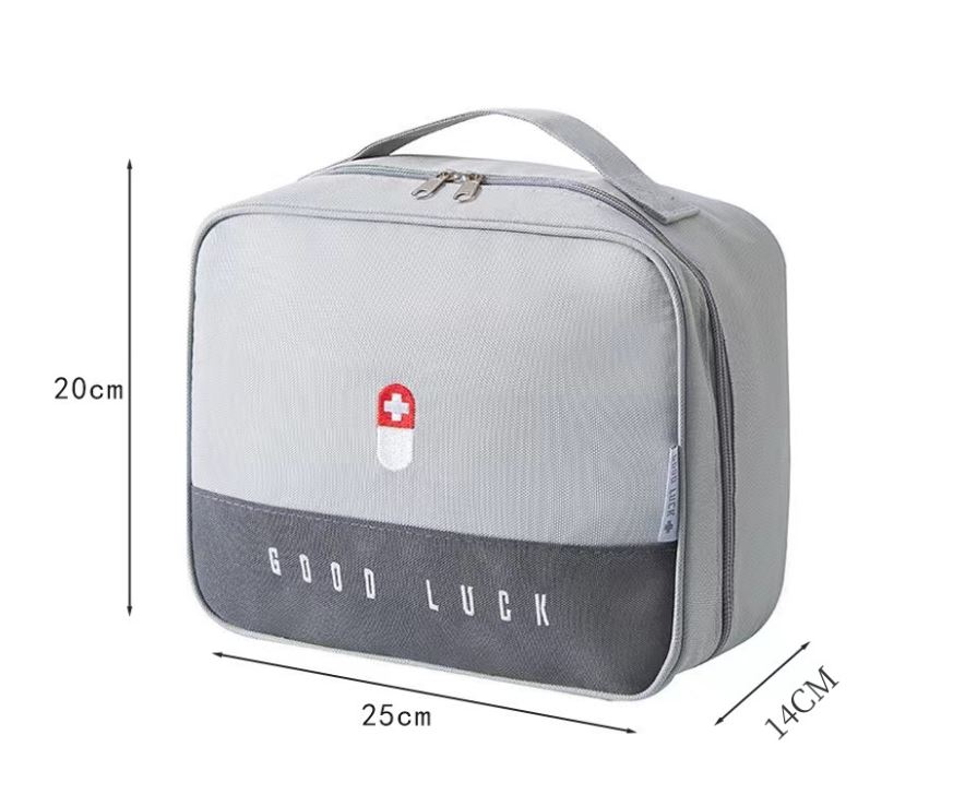Red Large Capacity Empty First Aid Kit 25 x 14 x 20 CM - Durable Oxford Cloth Emergency Medical Storage Bag for Home Car Camping Travel - Image 4