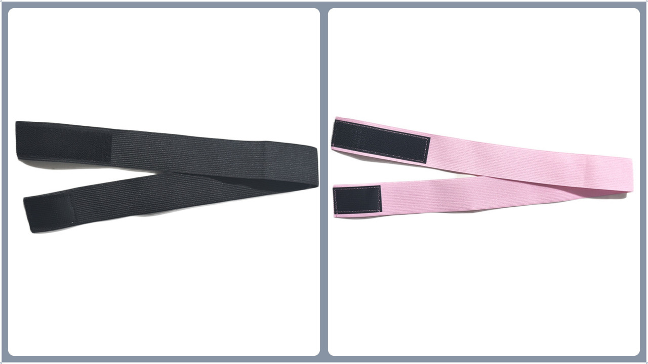 Adjustable Elastic Headband & Wig Grip Band - Comfortable and Seamless Edge Fixer for Wigs and Frontals (Black + Pink) - Image 1