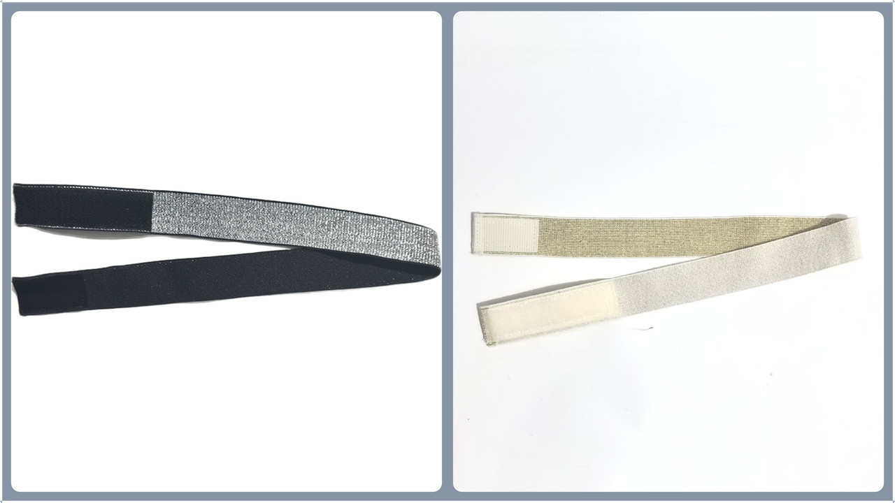 Adjustable Elastic Headband & Wig Grip Band - Comfortable and Seamless Edge Fixer for Wigs and Frontals (Bright Silver + Light Gold) - Image 1
