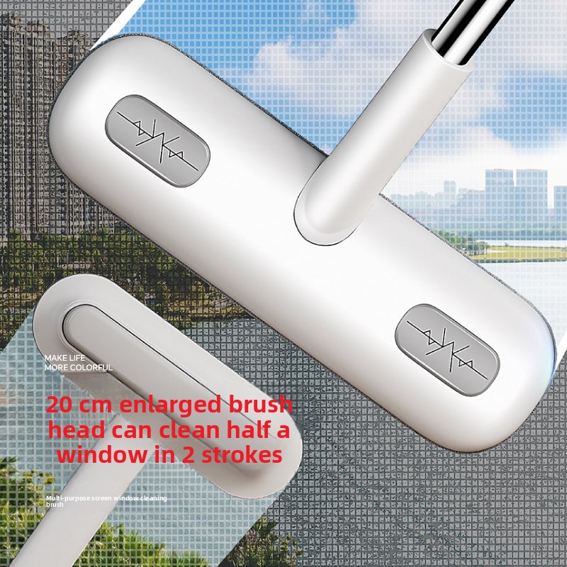 10PCS 2-in-1 Window Fly Screen Cleaner Brush with Extendable 82cm Stainless Steel Handle Multifunctional Mesh Cleaning Tool for Wet and Dry Use on Glass and Carpets - Image 4