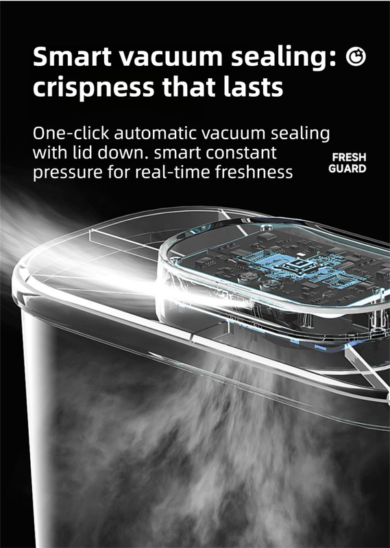 10L Smart Vacuum Pet Food Storage Container - Moisture & Insect Proof, Constant Pressure Paws-Keep-Fresh(Transparent White) - Image 3