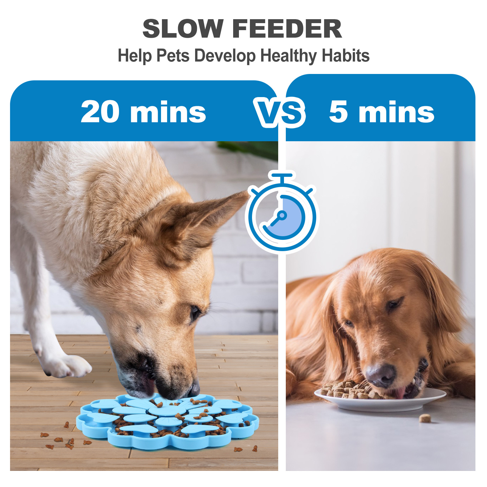 Yellow 4-in-1 Textured Silicone Pet Lick Mat & Slow Feeder - Anti-Anxiety Calming Pad with Back Suction Cups - Image 5