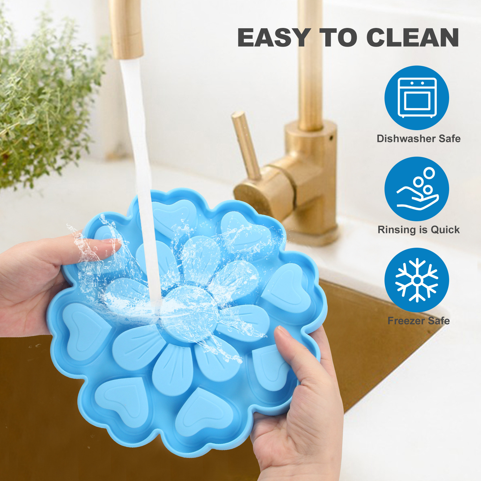 Yellow 4-in-1 Textured Silicone Pet Lick Mat & Slow Feeder - Anti-Anxiety Calming Pad with Back Suction Cups - Image 7