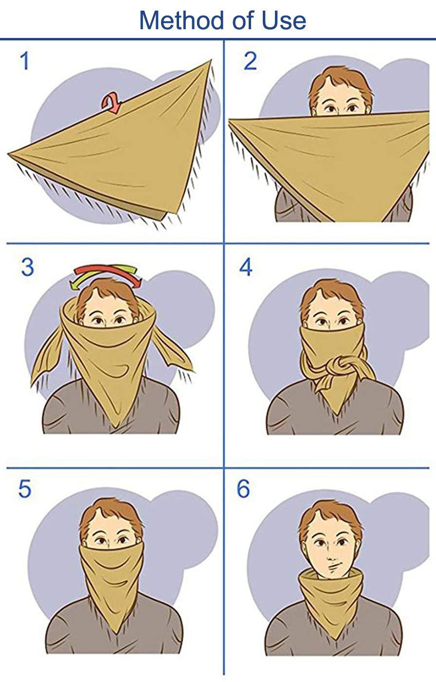 Black and Gold 110x110CM Military Shemagh Cotton Tactical Desert Scarf - Versatile Protective Face Mask and Head Wrap for Motorcycling, Paintball & Outdoors - Image 4
