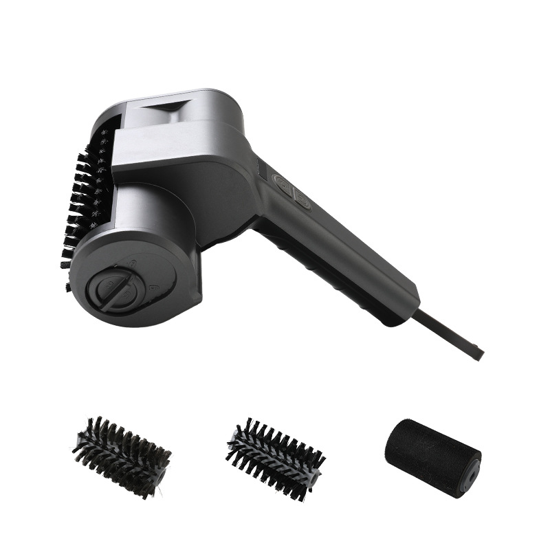 3-in-1 Black Cordless Electric Grill Cleaner Built-in LED & USB Charging - Waterproof High Power BBQ Cleaning Brush with 2-Speed Setting - Image 1