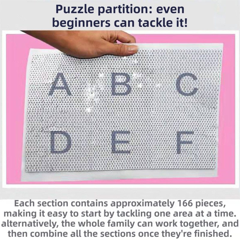 1000-Piece Large Jigsaw Puzzles with 70x50CM Display (Starry Sky Theme) - 6 LetterAlphabetical Zone Partitioning, Stress-Relief Educational Toy for Teens & Adults - Image 2